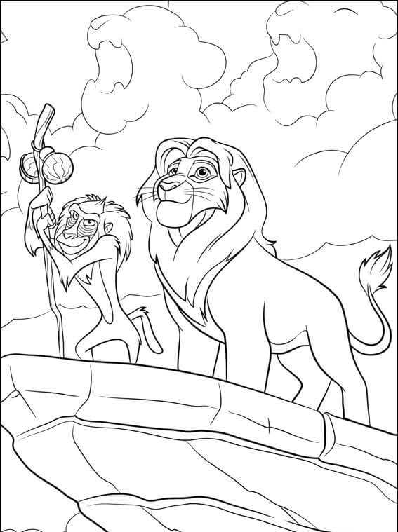 The Lion Guard Rafiki And Simba Coloring Page