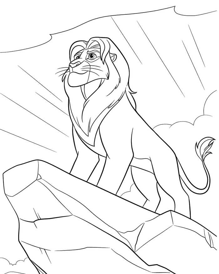 The Lion Guard Simba Coloring Page