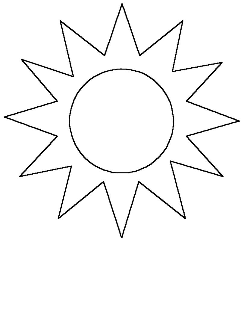 The Sun Coloring Page