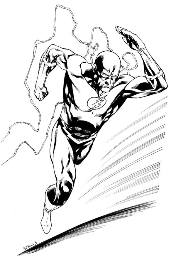 The flash coloring pages for adult