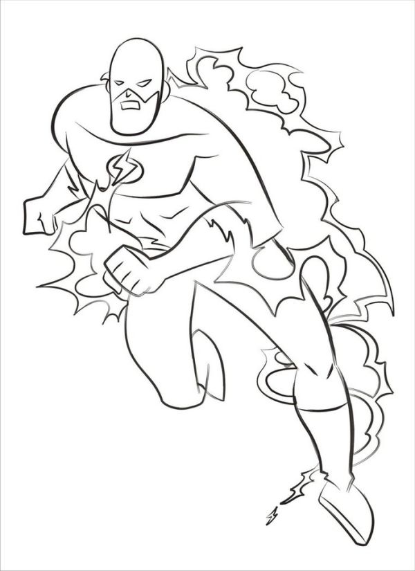 The flash coloring pages for kids