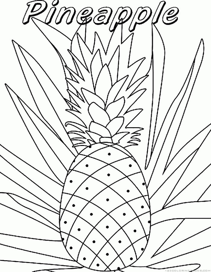 Therapy Coloring Pineapple Pages
