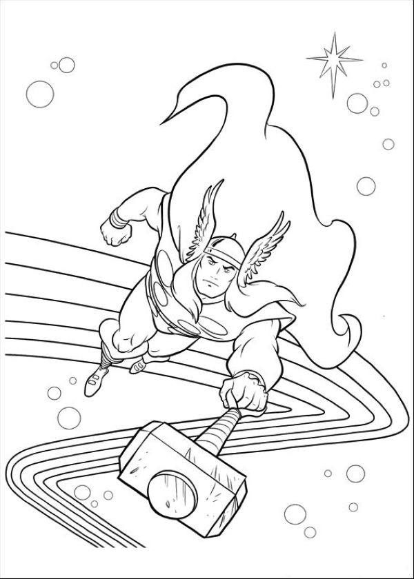 Thor Coloring Pages Online
