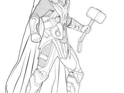 Thor From The Avengers Coloring Pages Printable
