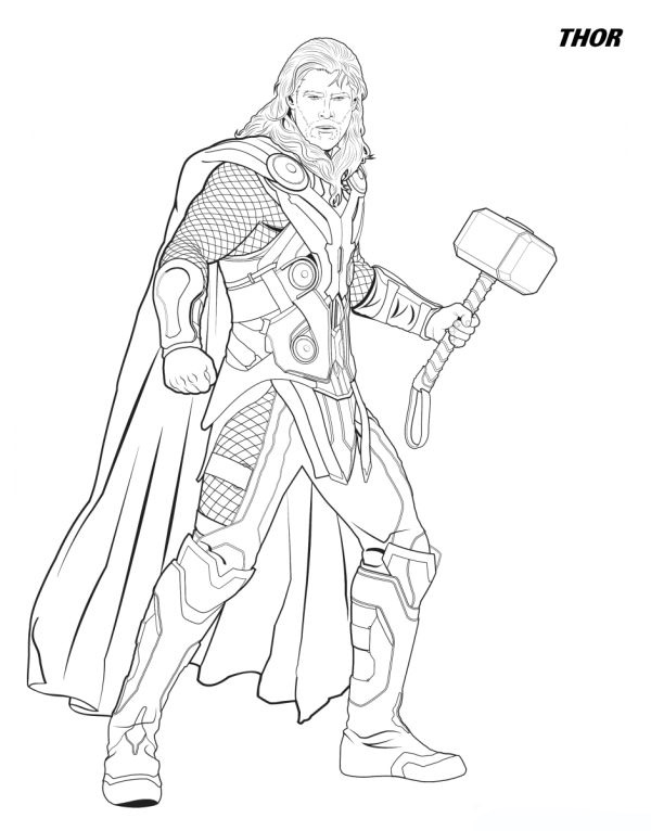 lego thor coloring pages