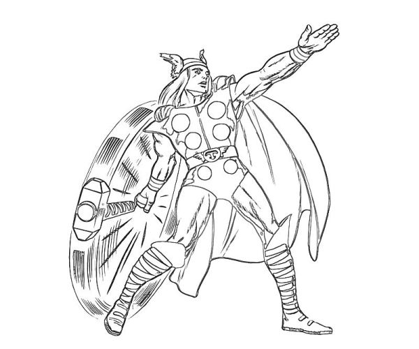 Thor Printable Coloring Pages