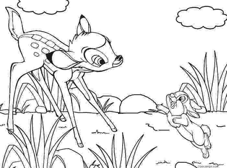 Thumper And Bambi Coloring Pages