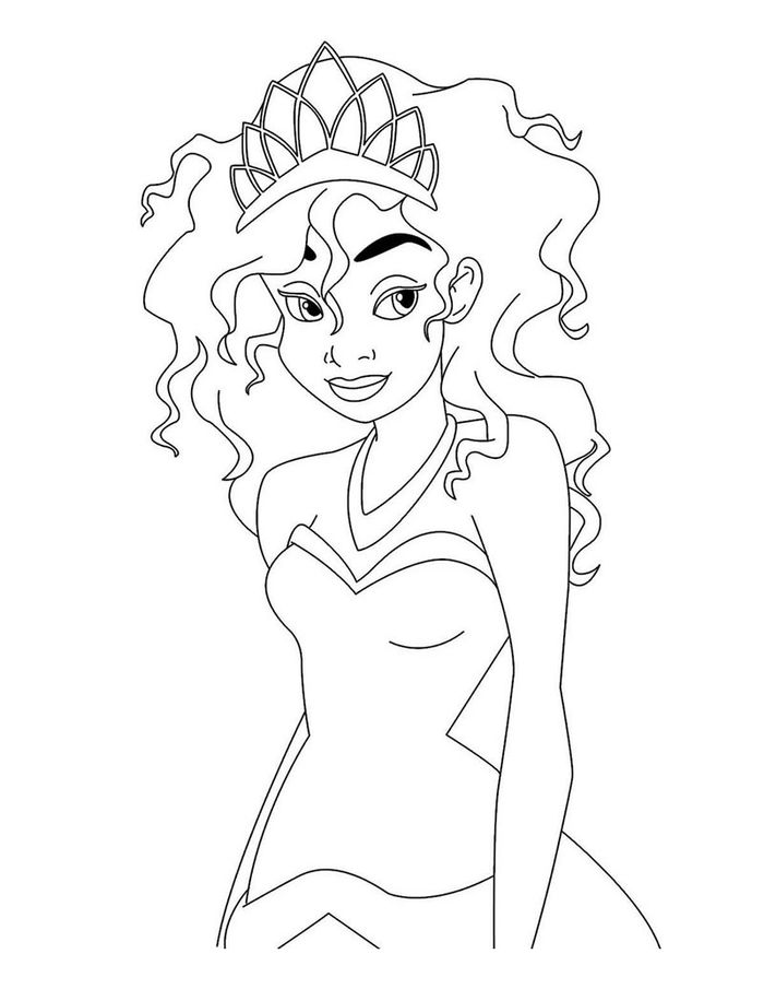 Tiana Coloring Pages PDF - Coloringfolder.com