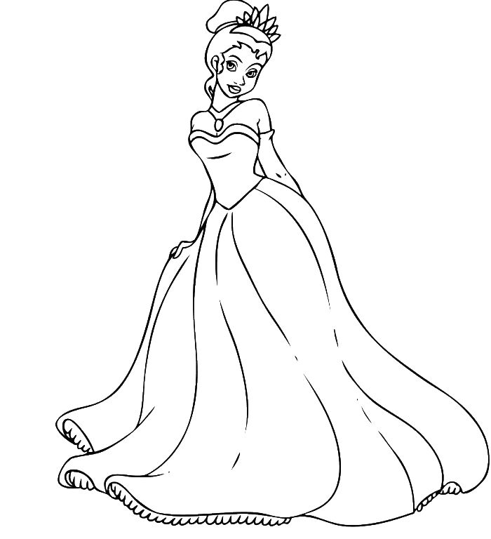 Tiana Easy Coloring Pages