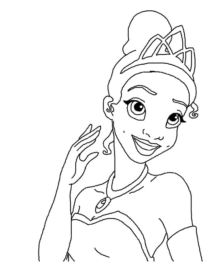 Tiana Princess Coloring Pages