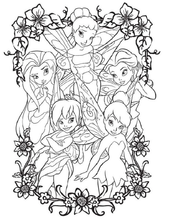 Tinkerbell Fairies Coloring Pages To Print