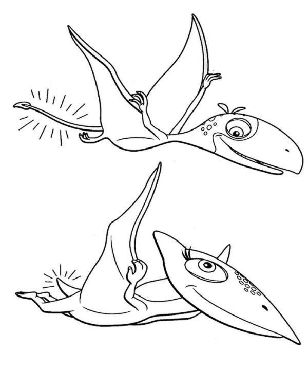 Tiny Had Short Tail In Dinosaurus Train Coloring Page Coloring Sun