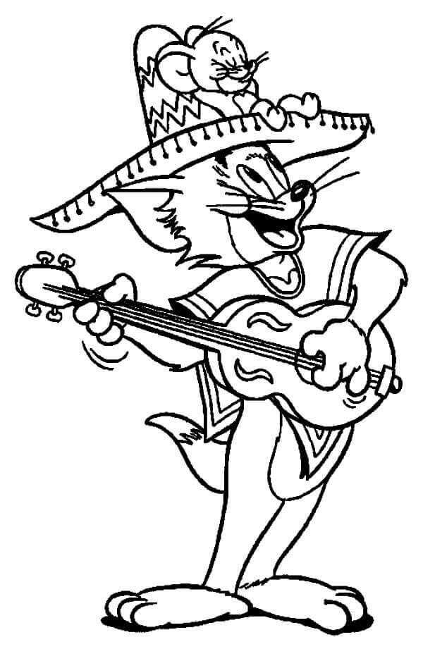 Tom And Jerry Cinco De Mayo Coloring Sheets
