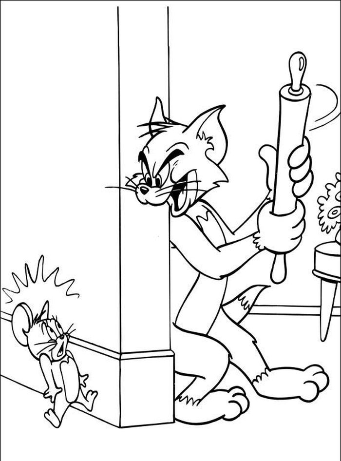 Tom And Jerry Coloring Pages Free