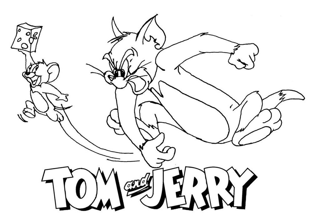 Tom And Jerry Coloring Pages Jerry Running