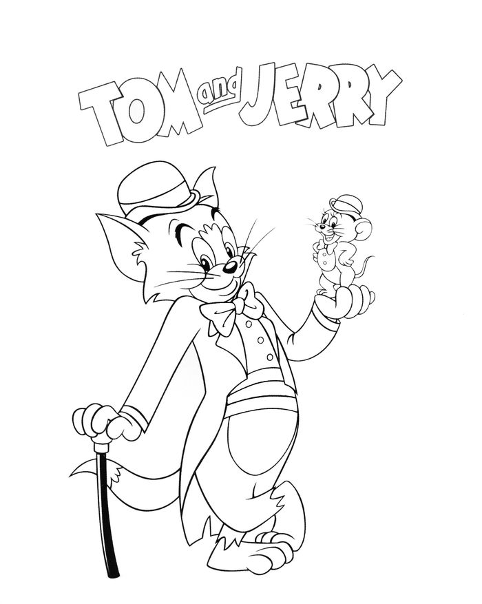 Tom And Jerry Coloring Pages Musical Notes