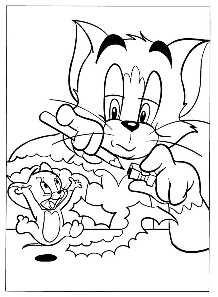 Free Printable Tom And Jerry Coloring Pages PDF - Coloringfolder.com