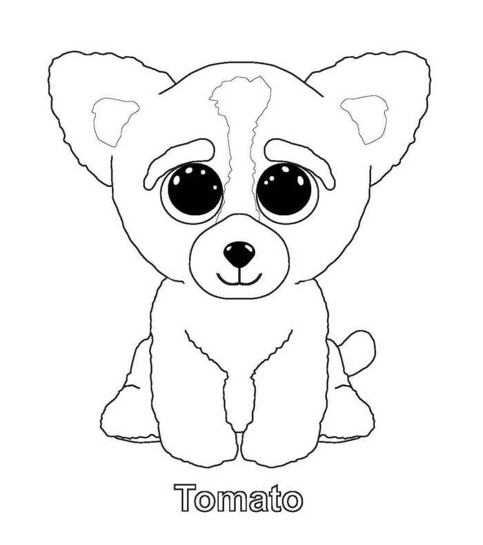 Tomato Beanie Boo Coloring Pages