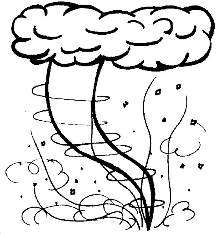 Tornado Coloring Pages For Kids