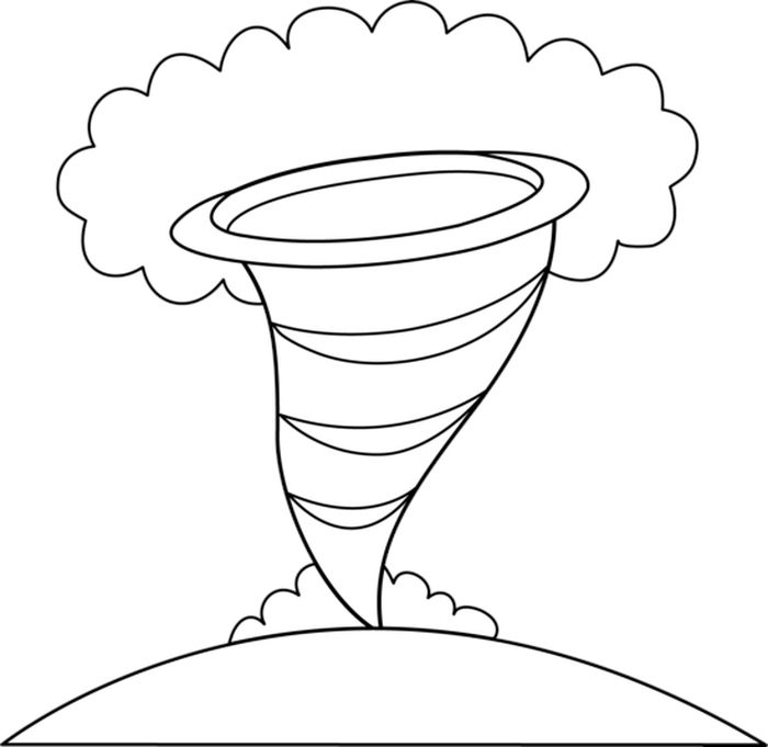 Tornado Coloring Pages Print