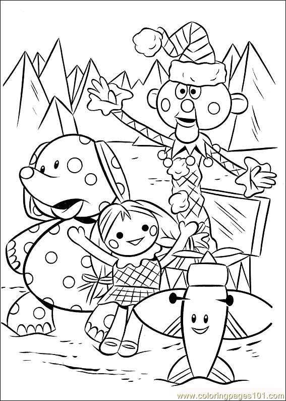 Toys In Rudolph Cartoon Coloring Page