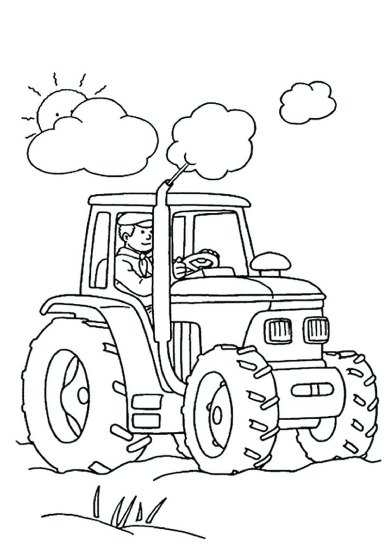 Tractor And Wagon Coloring Pages