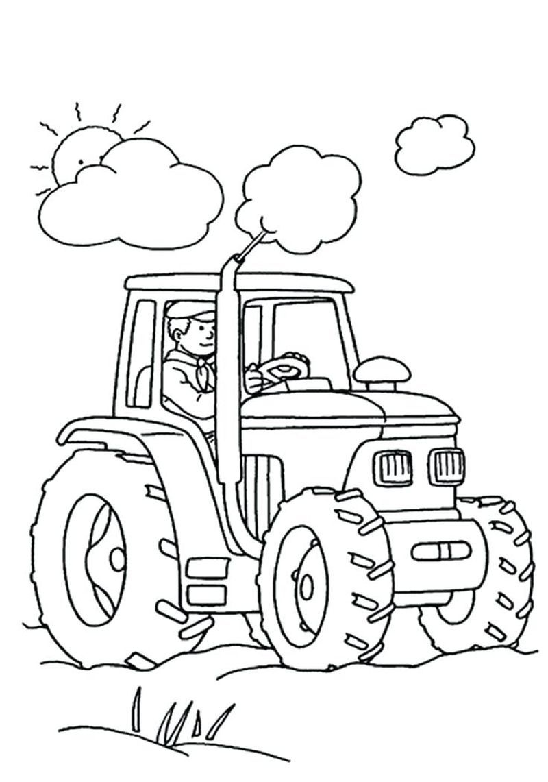 Printable Tractor Coloring Pages PDF For Kids - Coloringfolder.com