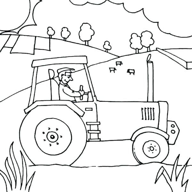 Tractor Coloring Book Pages