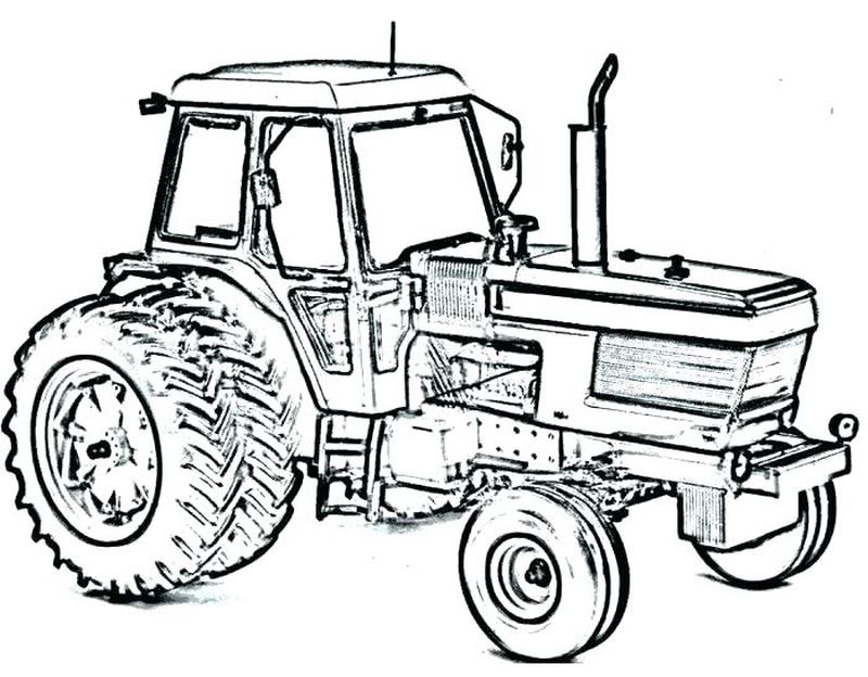 Tractor Template Coloring Pages