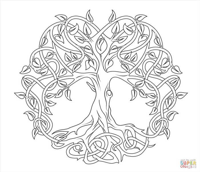 Tree Of Life St Patricks Day Coloring Pages