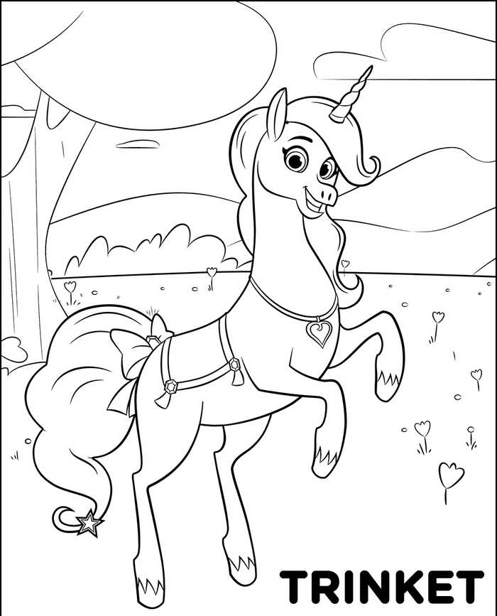 Trinket From Nella Princess Knight Coloring Page