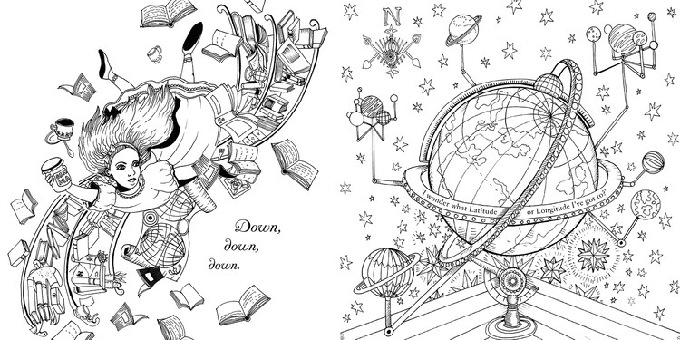 Trippy Alice In Wonderland Coloring Pages