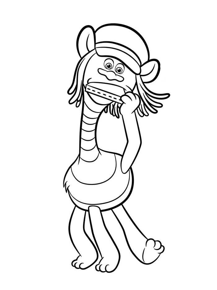 Trolls Coloring Pages Cooper