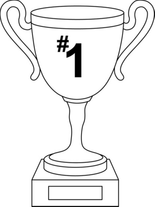 Trophy Award Coloring Page