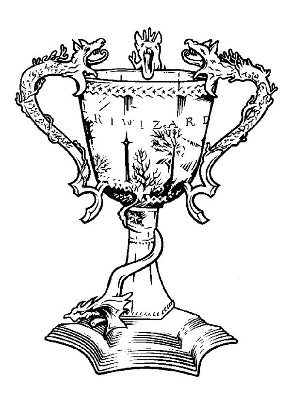 Trophy harry potter coloring pages
