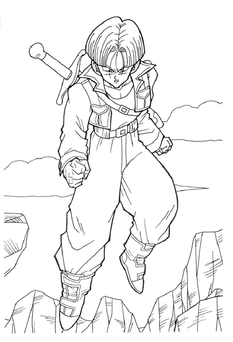 Trunks Dragon Ball Z Coloring Pages