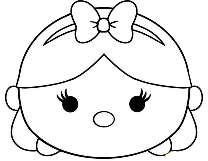 Tsum Tsum Coloring Pages Black And White