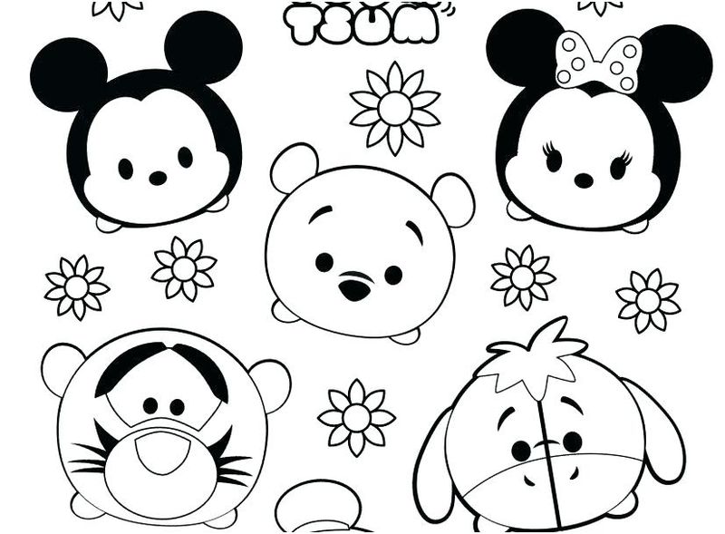 tsum tsum coloring pages free