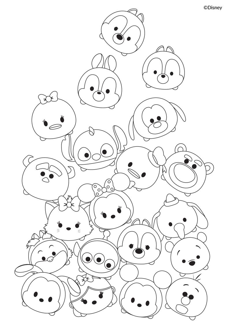 Tsum Tsum Stack Coloring Pages