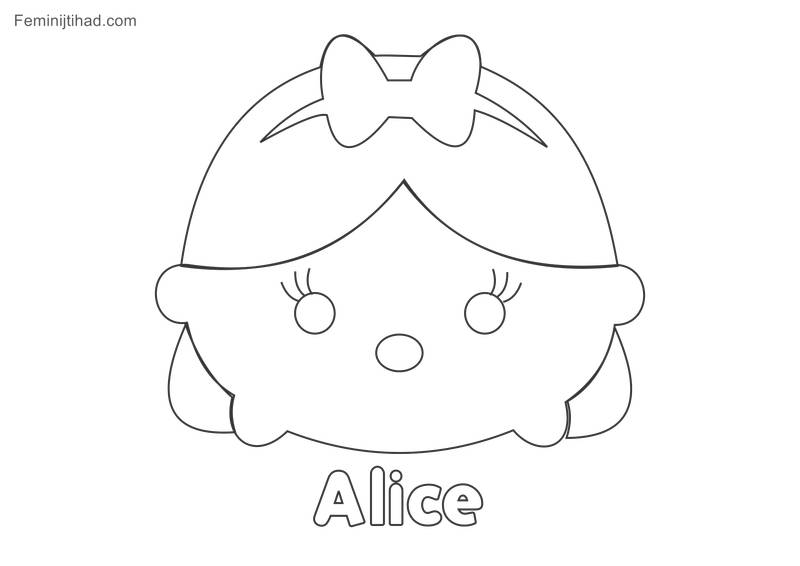 Tsum tsum coloring pages Alice Hi