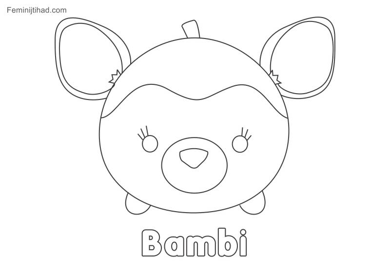 Tsum tsum coloring pages Bambi Hi