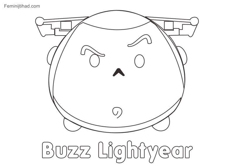 Tsum tsum coloring pages Buzz Hi