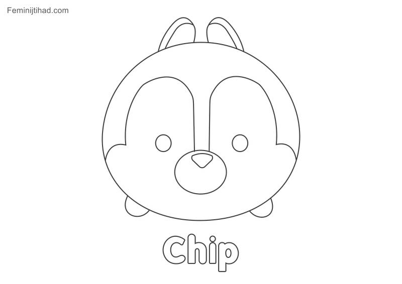 Tsum tsum coloring pages Chip Hi