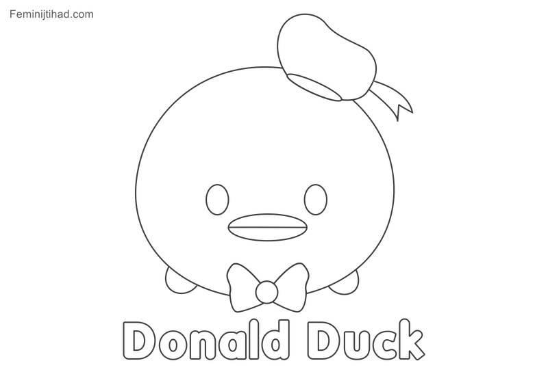 Tsum tsum coloring pages Donald Hi
