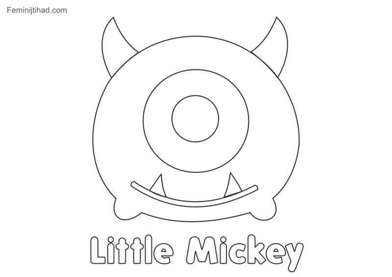 Tsum tsum coloring pages Little MickeyHi