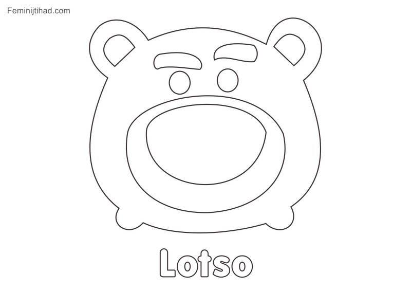 Tsum tsum coloring pages Lotso Hi