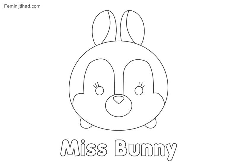 Tsum tsum coloring pages Miss Bunny Hi