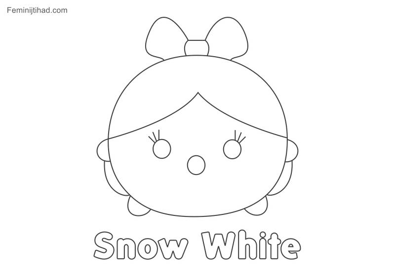 Tsum tsum coloring pages Snow White Hi