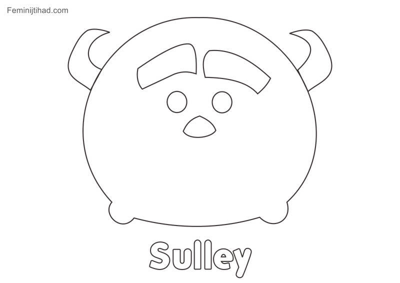 Tsum tsum coloring pages Sulley Hi