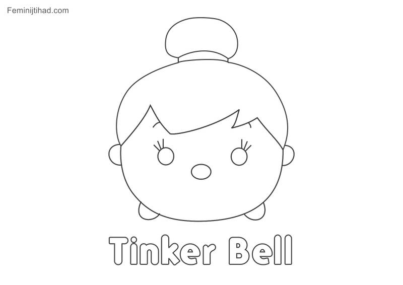 Tsum tsum coloring pages Tinker Bell Hi
